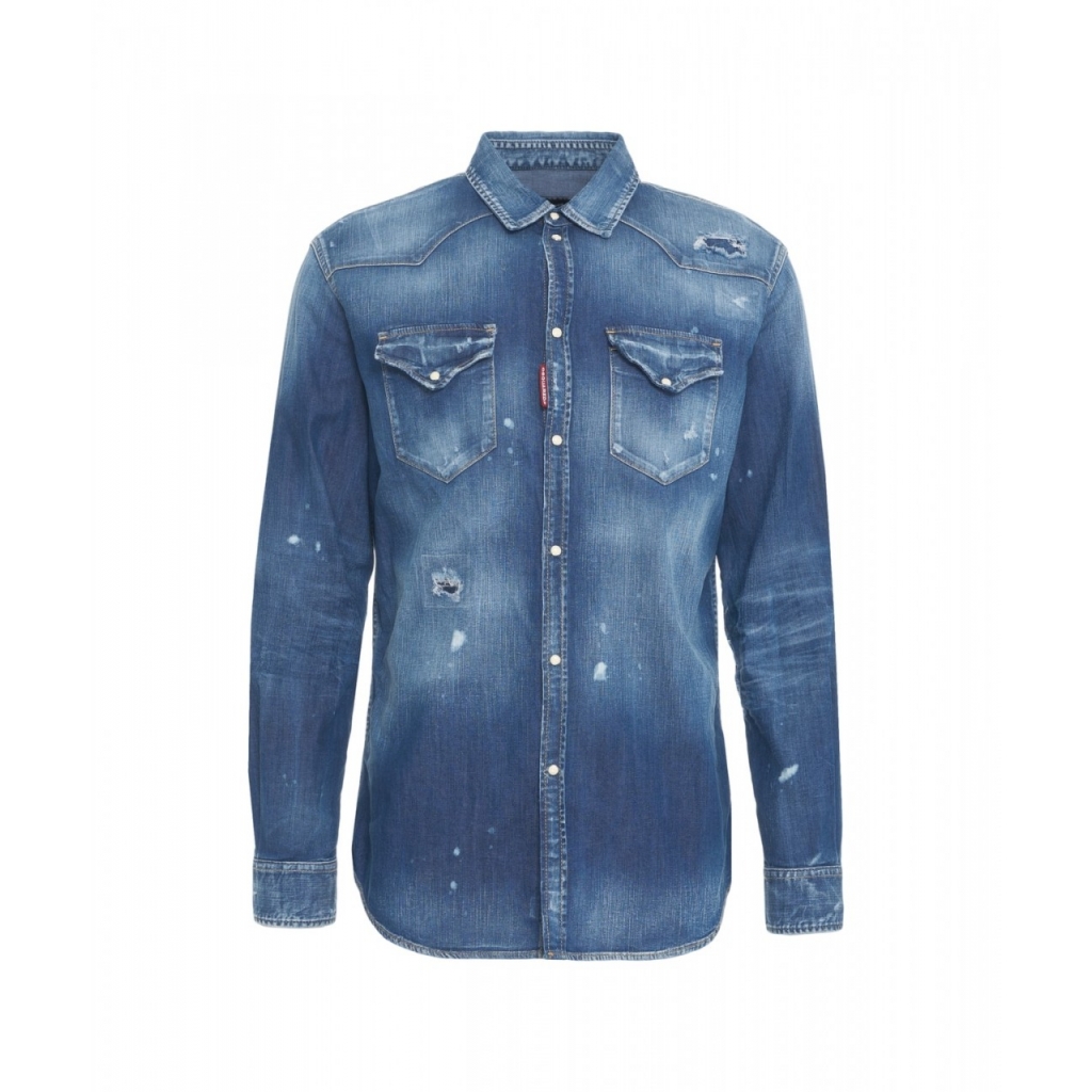 Camicia in denim Relax Dan blu