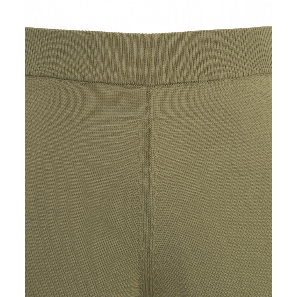 Pantaloni wide leg in maglia verde