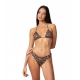 Bikini con stampa animalier marrone