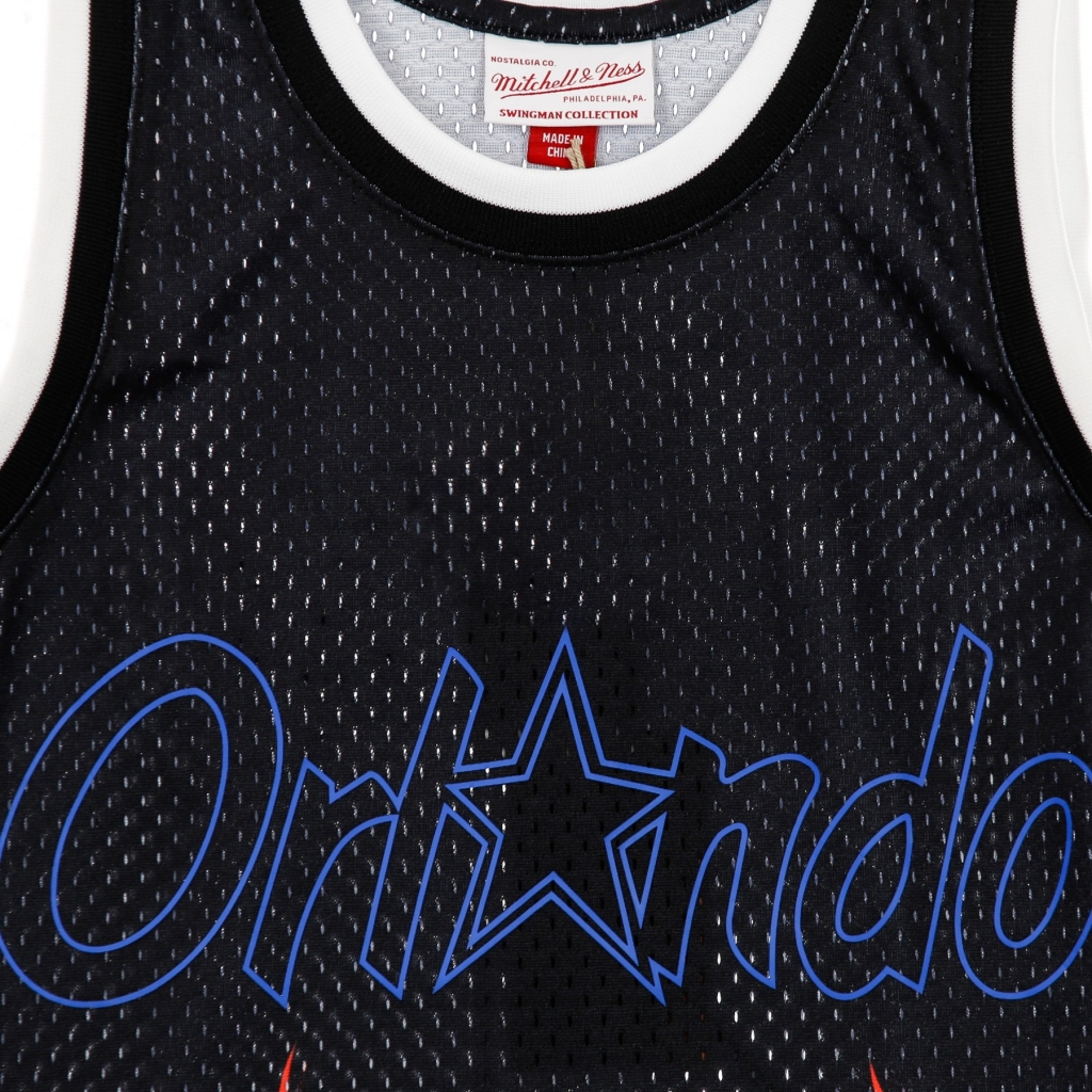 canotta basket uomo nba swingman jersey flames hardwood classics no1 penny hardaway 1994-95 orlmag BLACK/BLACK/MULTI COLOR