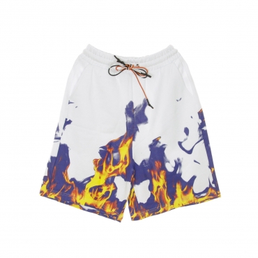 pantalone corto tuta uomo multi flames WHITE