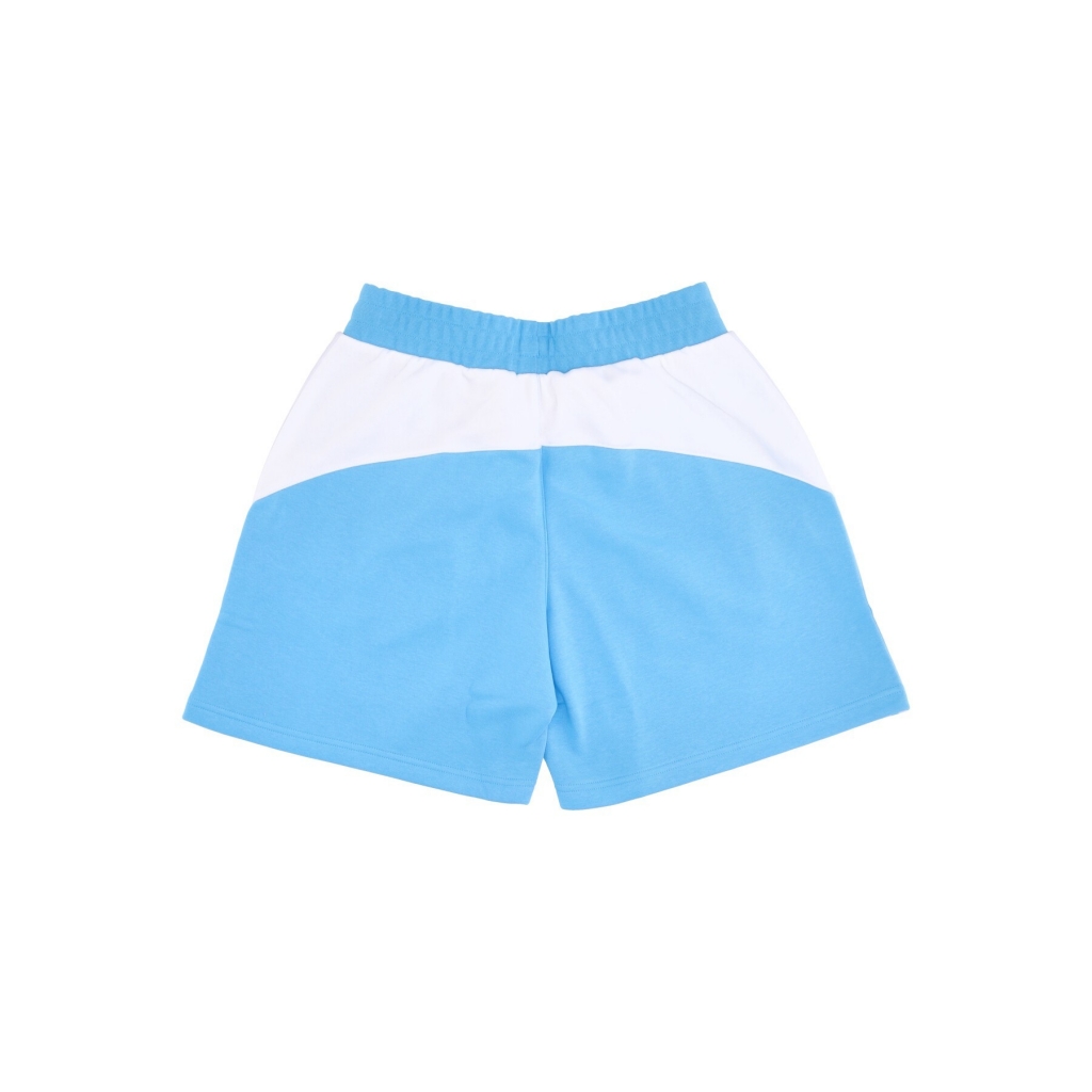 pantalone corto tuta felpato uomo fleece short SKY RUSH/WHITE