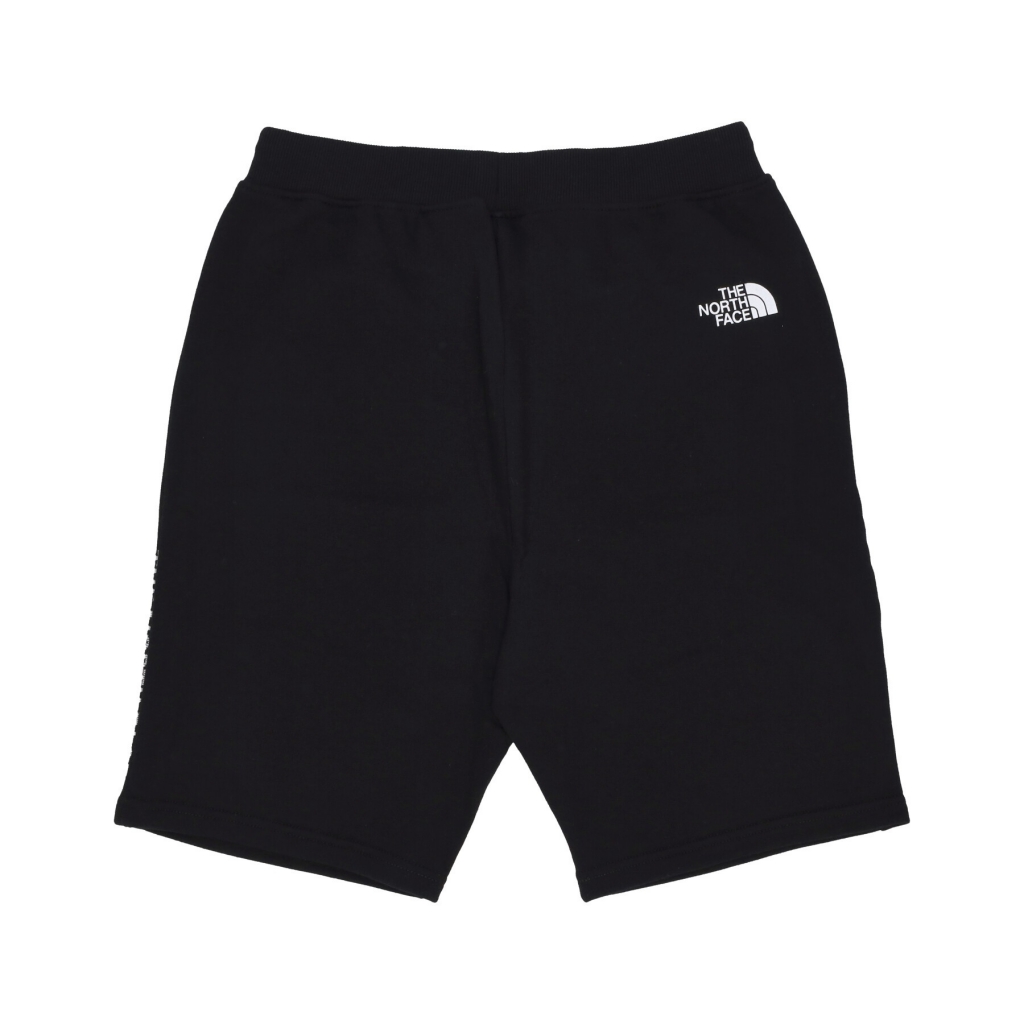 pantalone corto tuta felpato uomo zumu short BLACK