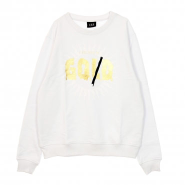 felpa leggera girocollo uomo god gold sweatshirt WHITE