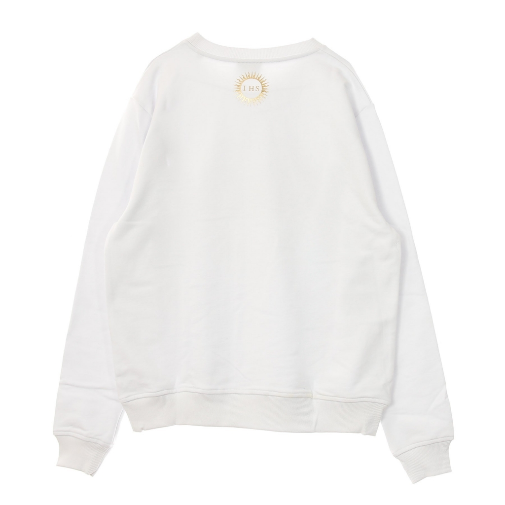 felpa leggera girocollo uomo god gold sweatshirt WHITE