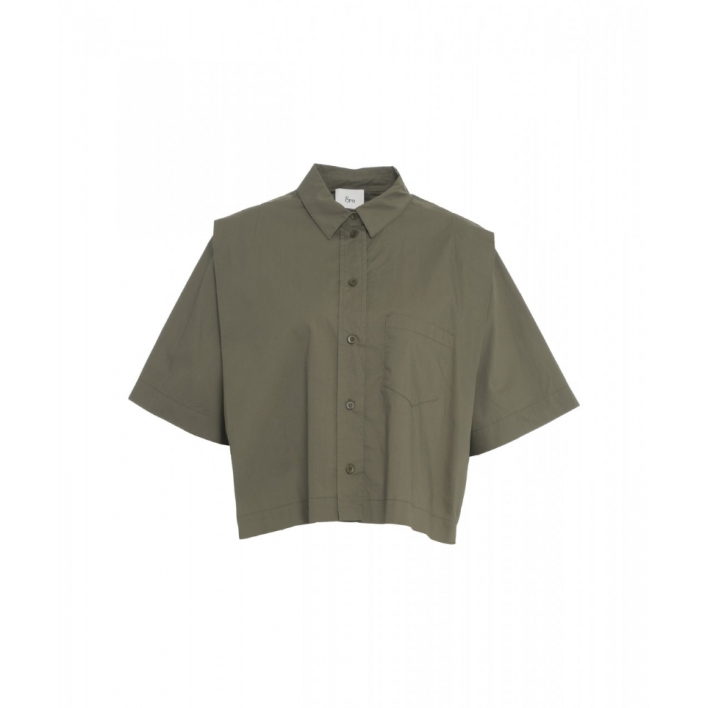 Camicia cropped Mansour verde