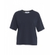 T-shirt a girocollo blu