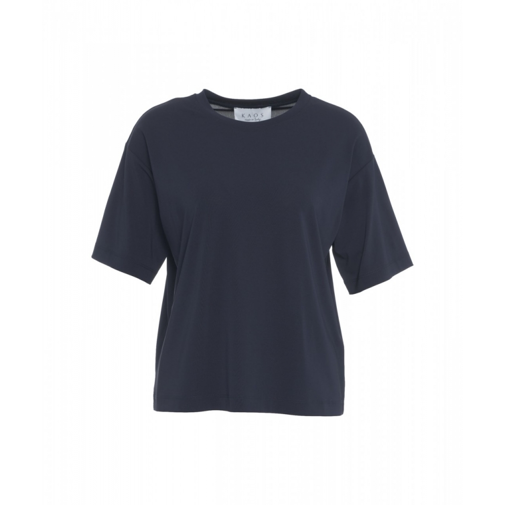 T-shirt a girocollo blu