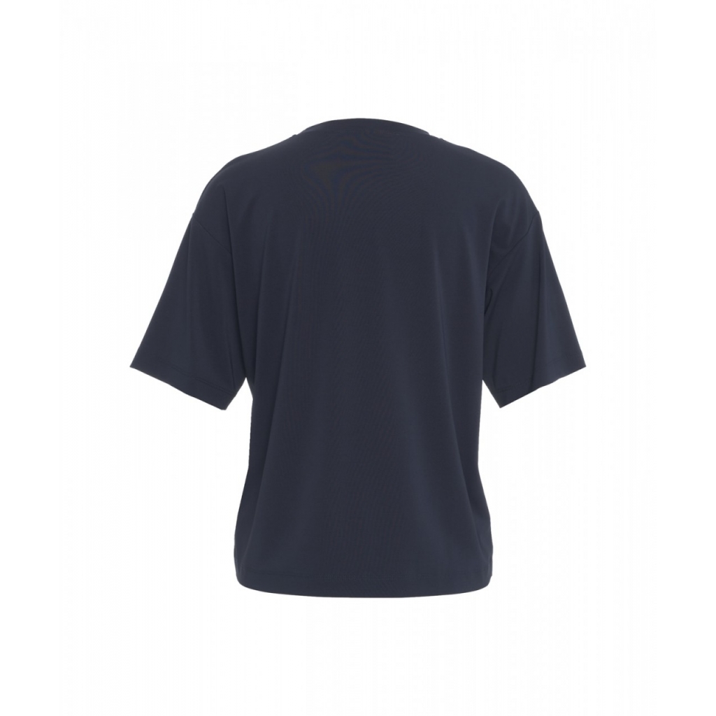 T-shirt a girocollo blu