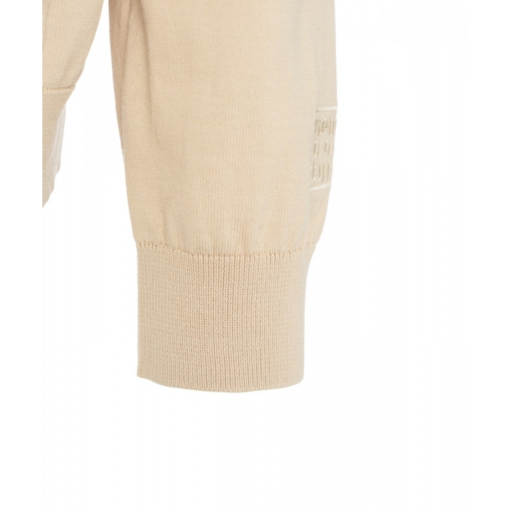 Cardigan in cotone beige