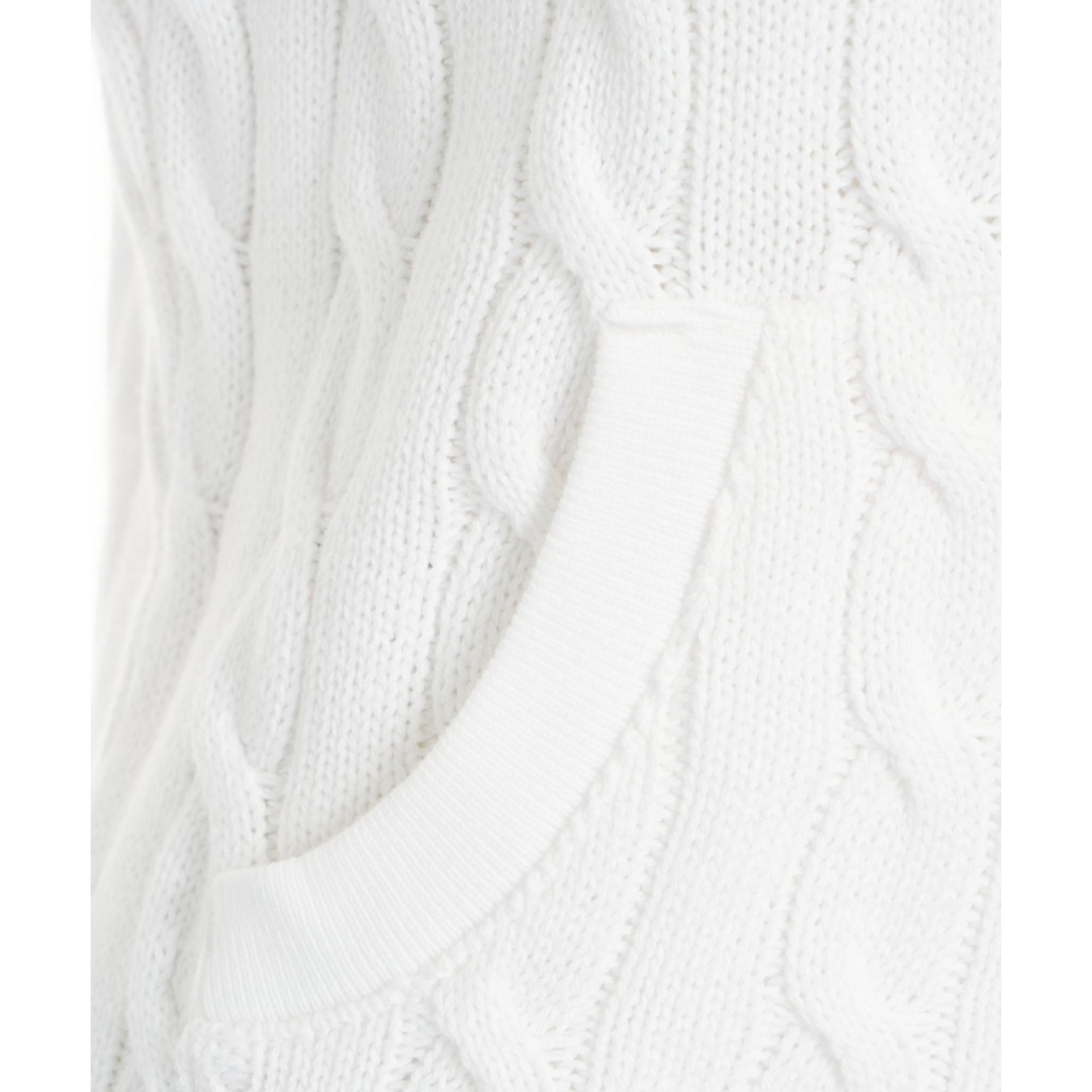 Cardigan a maglia con logo bianco