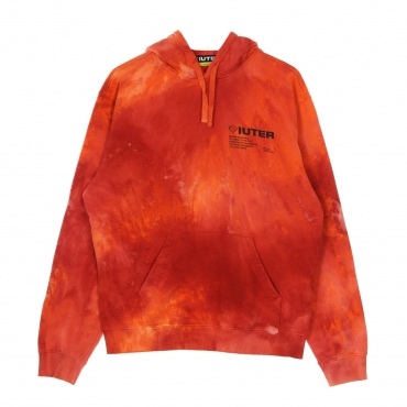 felpa leggera cappuccio uomo disaster hoodie PINK TIE DYE