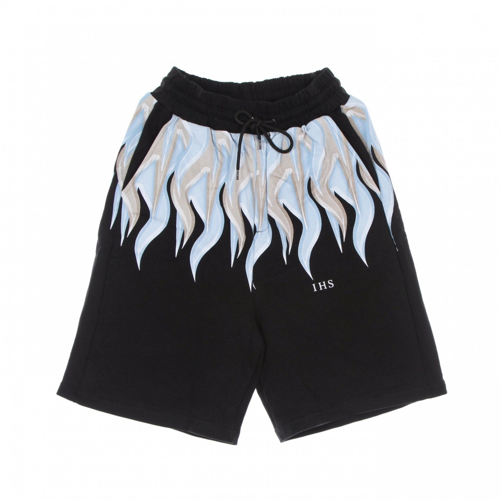 pantalone corto tuta uomo new flames shorts BLACK