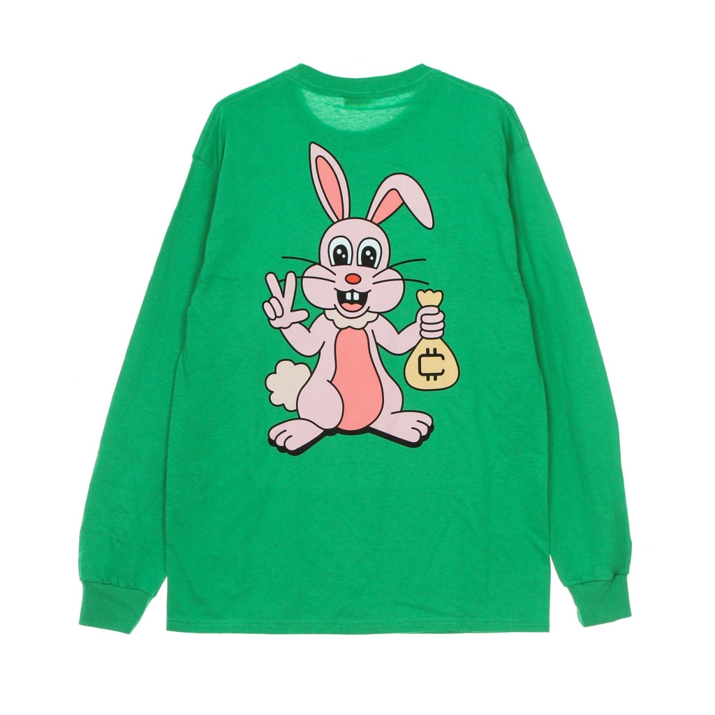 maglietta manica lunga uomo cokane rabbit l/s tee x freddie gibbs GREEN