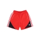 pantalone corto tuta felpato uomo fleece short VIVID RED/BLACK