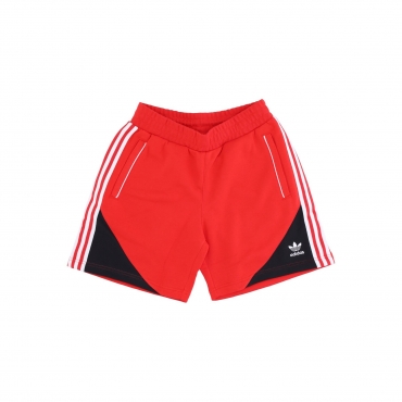 pantalone corto tuta felpato uomo fleece short VIVID RED/BLACK