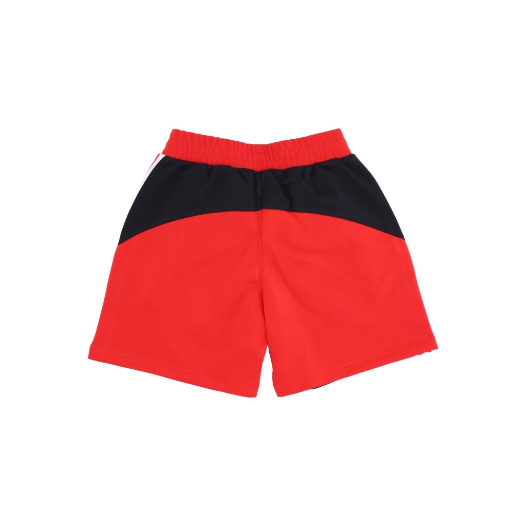 pantalone corto tuta felpato uomo fleece short VIVID RED/BLACK