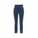 Pantaloni in crpe con logo charm blu