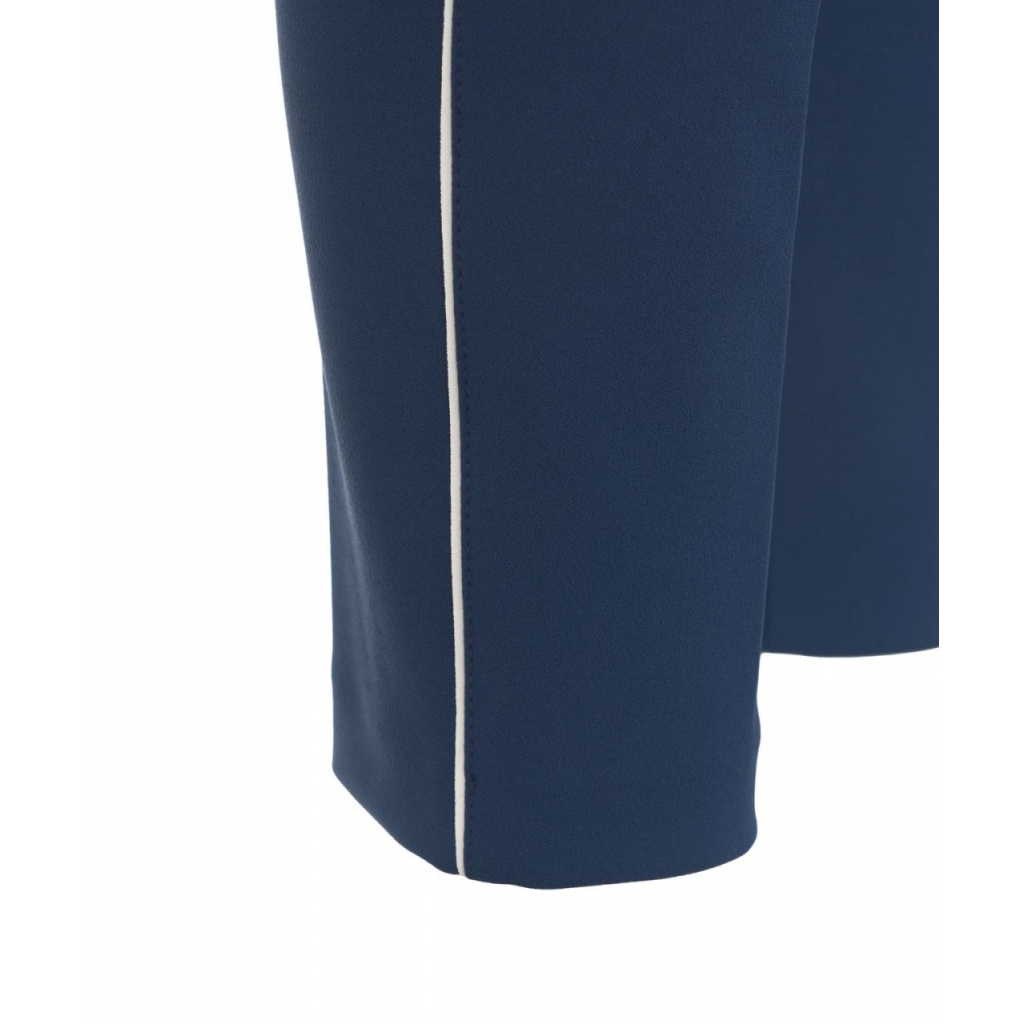 Pantaloni in crpe con logo charm blu