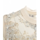 Top con paillettes Manira beige