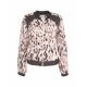 Bomber in stampa animalier marrone