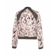 Bomber in stampa animalier marrone