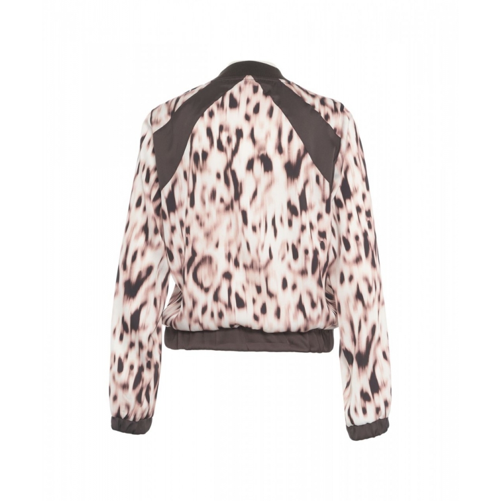 Bomber in stampa animalier marrone