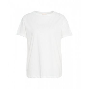 T-shirt con logo bianco