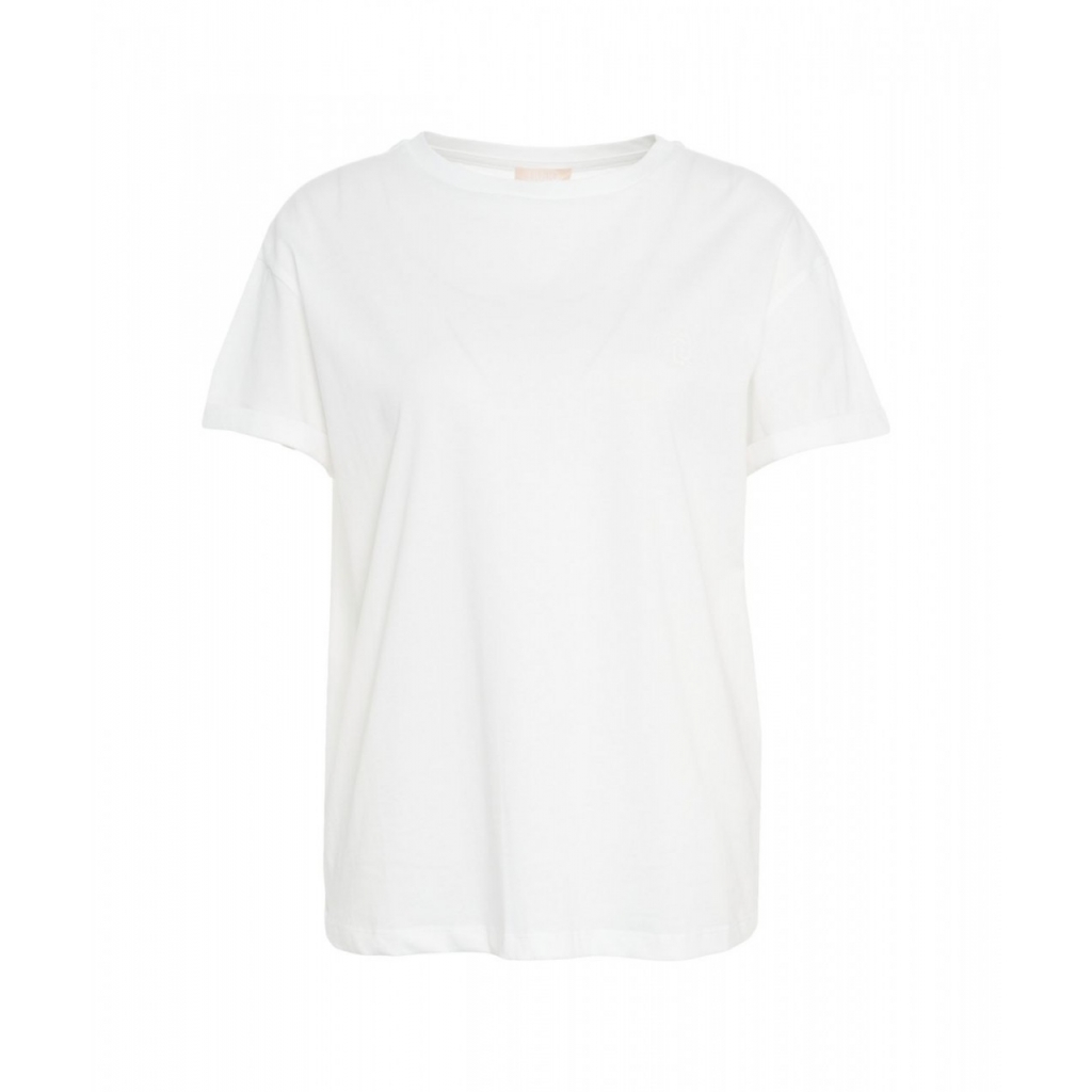 T-shirt con logo bianco