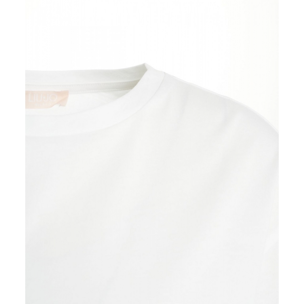 T-shirt con logo bianco