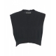 Top in maglia asimmetrico nero