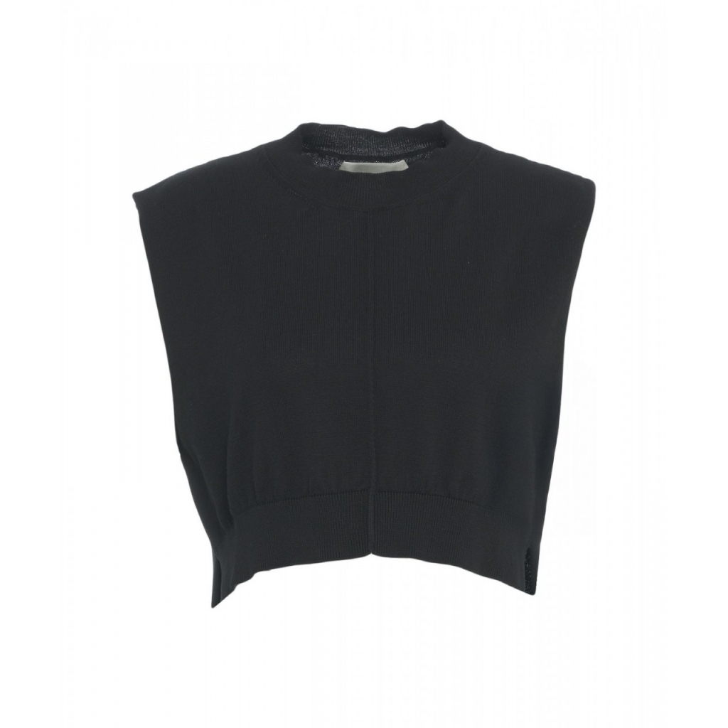 Top in maglia asimmetrico nero