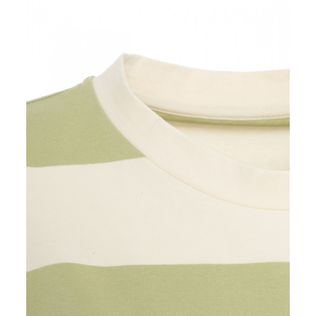 T-shirt cropped a righe verde