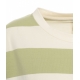 T-shirt oversize a righe verde