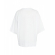 T-shirt con logo applicato bianco