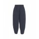 Pantaloni carrot fit in popeline blu scuro