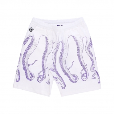 pantalone corto uomo outline jogger short WHITE/PURPLE