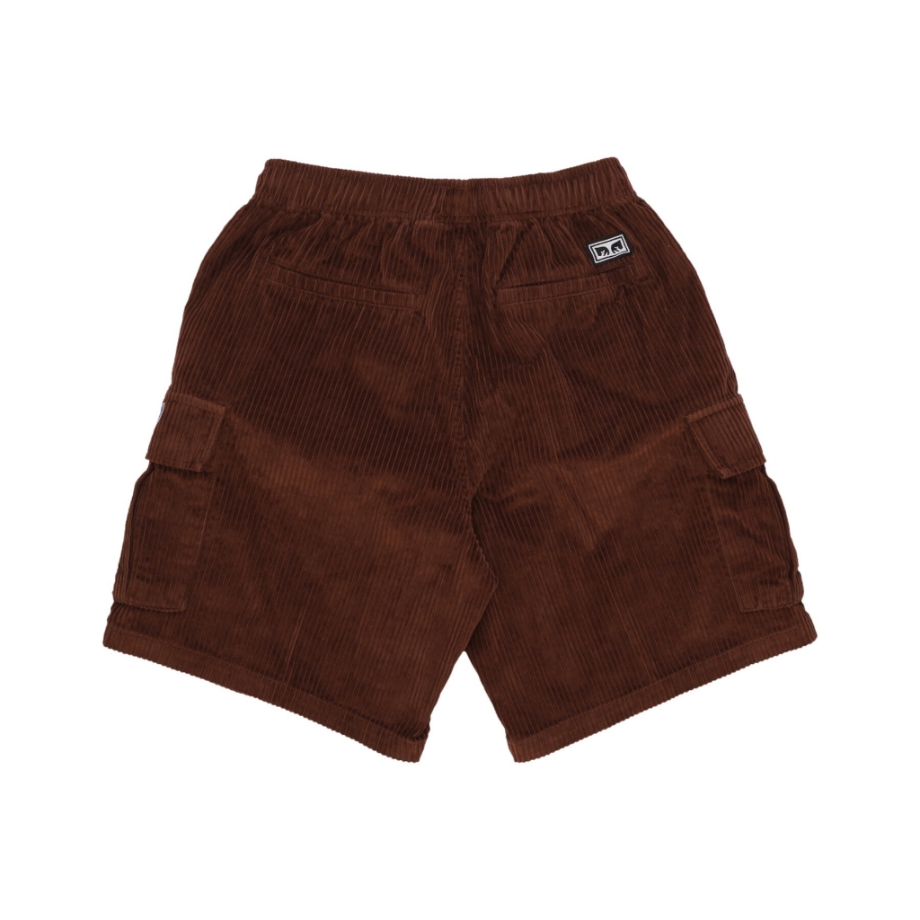 pantalone corto uomo easy cord emb cargo short SEPIA