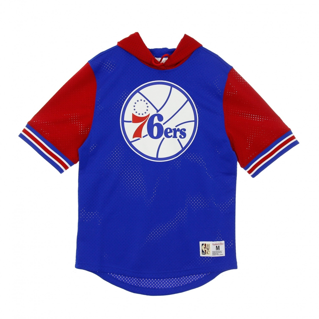 felpa leggera cappuccio manica corta uomo nba buzzer beater mesh hoody hardwood classics phi76e ORIGINAL TEAM COLORS