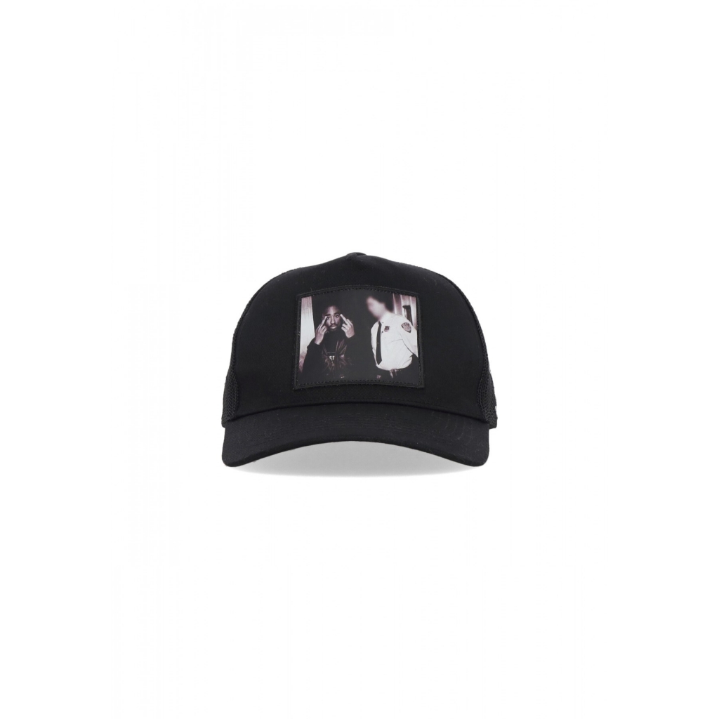 cappellino visiera curva uomo icon trucker x tupac BLACK