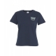 T-shirt con applicazioni blu scuro