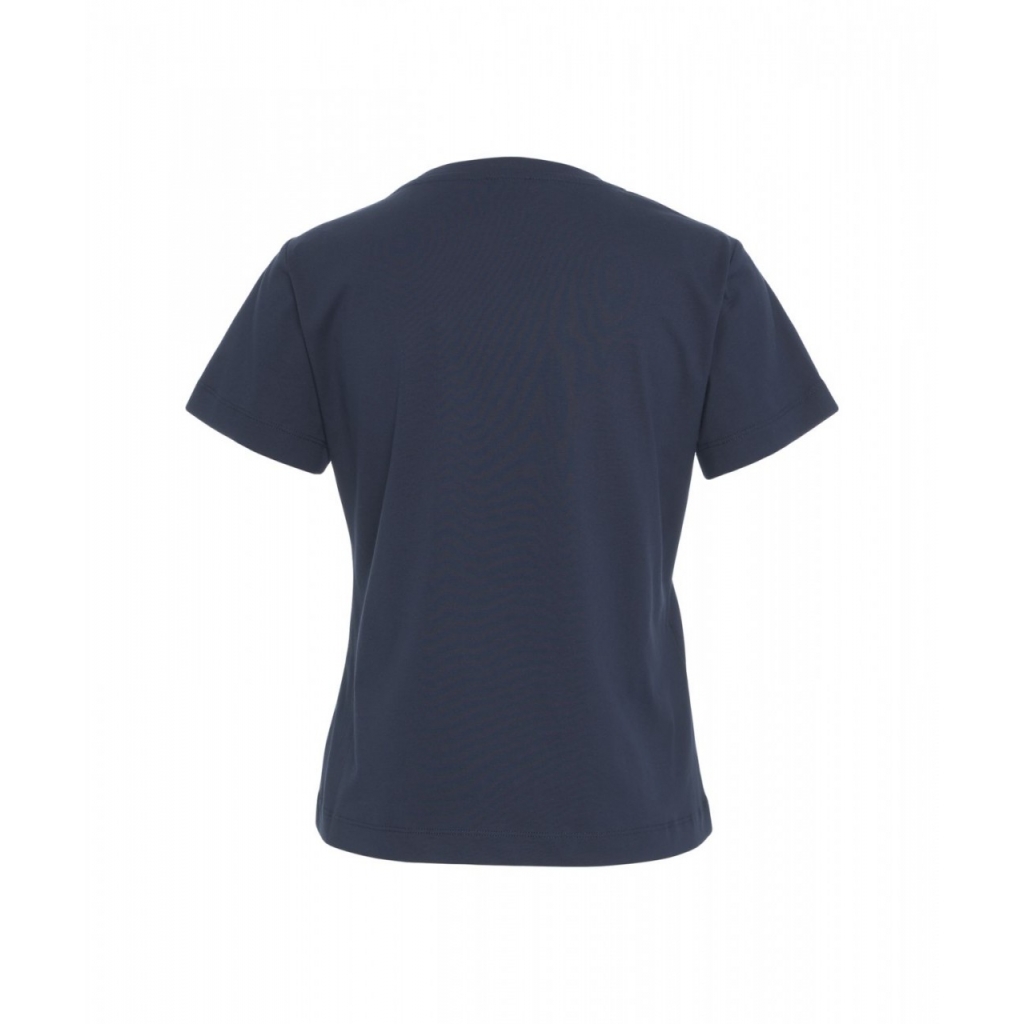 T-shirt con applicazioni blu scuro