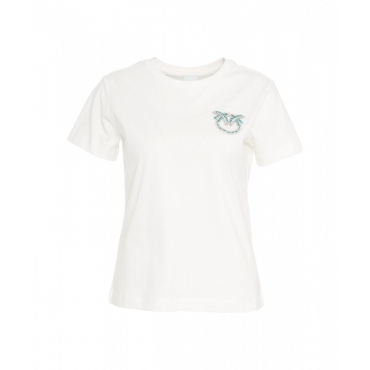 T-shirt con applicazioni bianco