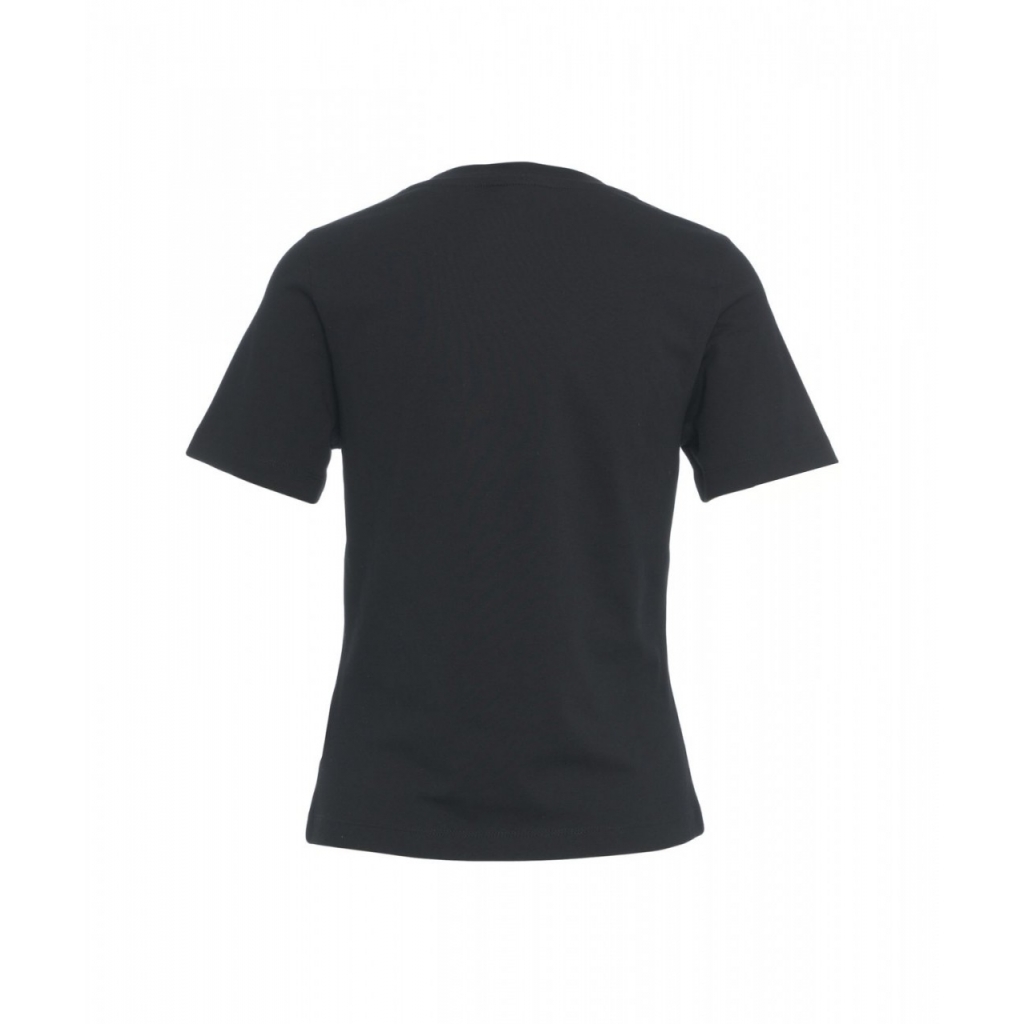 T-shirt con scritta logo nero