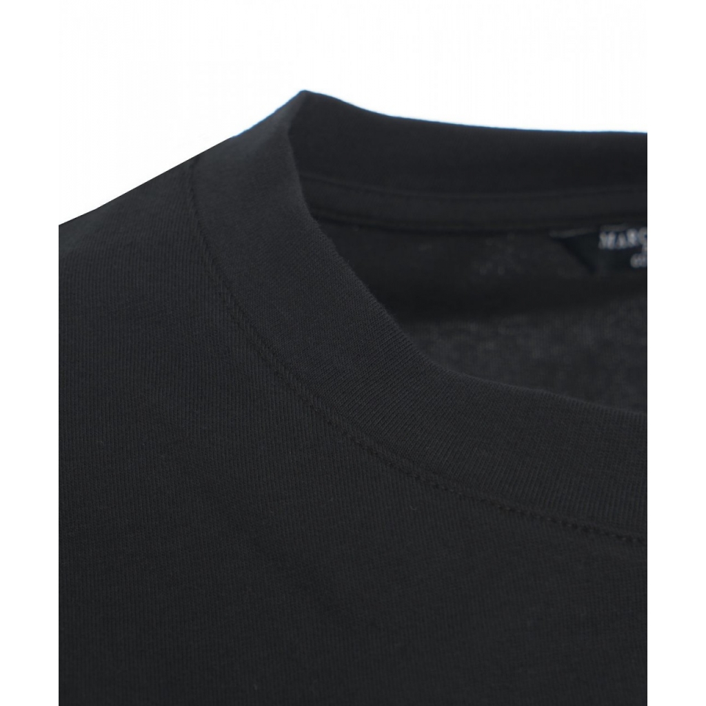 T-shirt con scritta logo nero