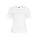 T-shirt con scritta logo bianco