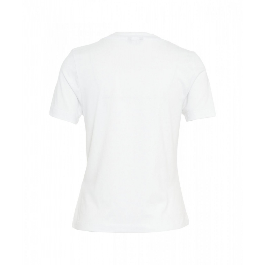 T-shirt con scritta logo bianco