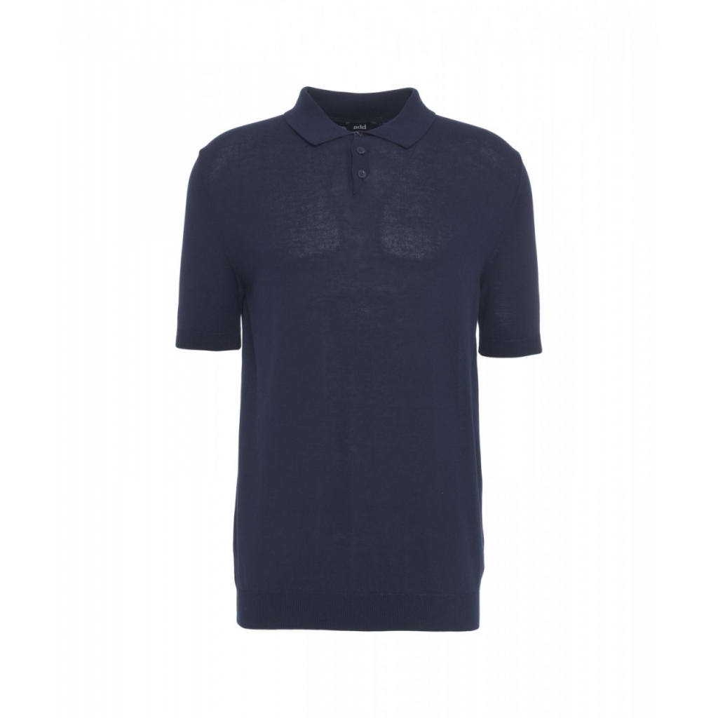 Polo in maglia blu