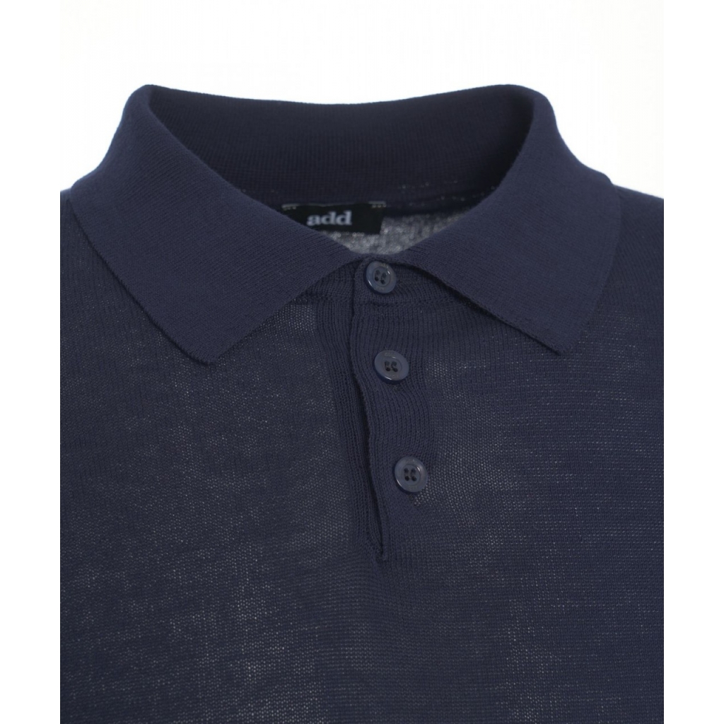 Polo in maglia blu