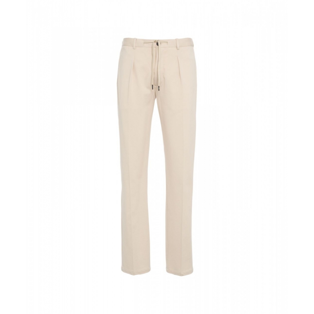 Pantaloni chino con coulisse beige